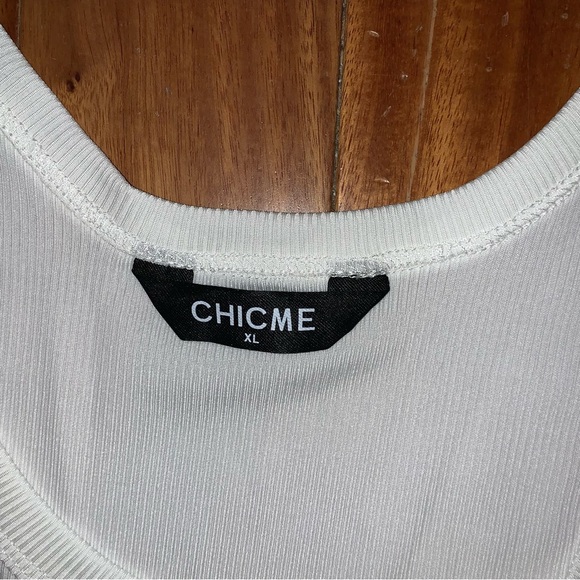 Chicme Side Slit Ruched Ribbed Tank Dress Drawstring Bodycon - Picture 5 of 13